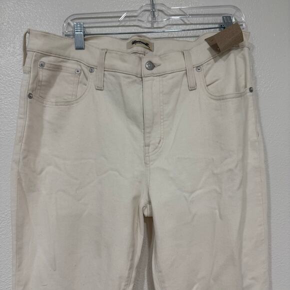 NWT Madewell Kick Out Full Length Jeans in Vintage Canvas Cream Tan Size 31 - Picture 3 of 12